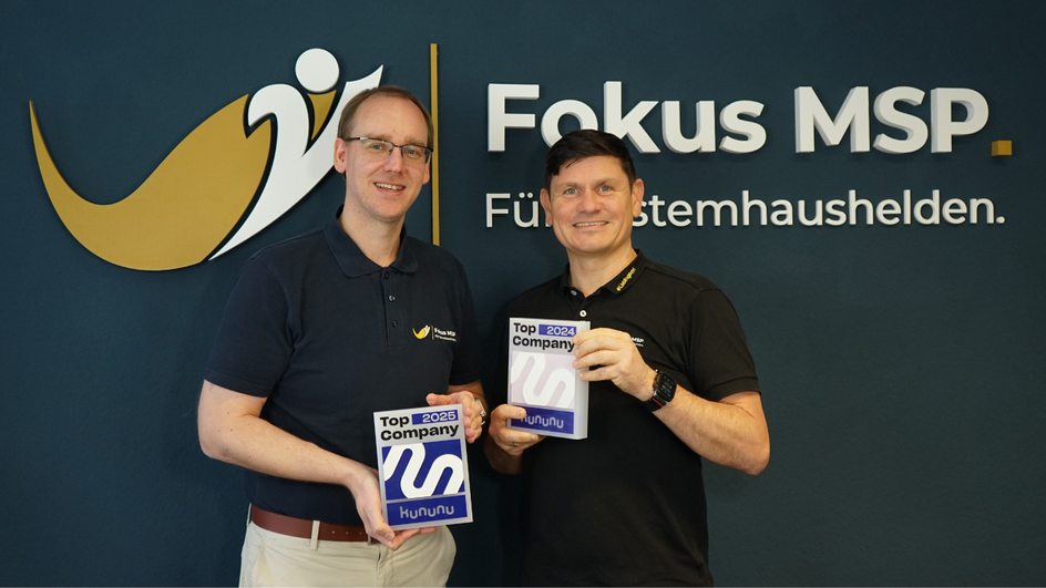 Fokus MSP Kununu Top Company Auszeichnung 2024 und 2025 - Bester Arbeitgeber Hannover IT-Branche